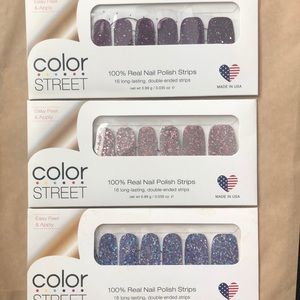 Color Street Bundle Capitol Hill, Bordeaux Glitz, Mardi Gras